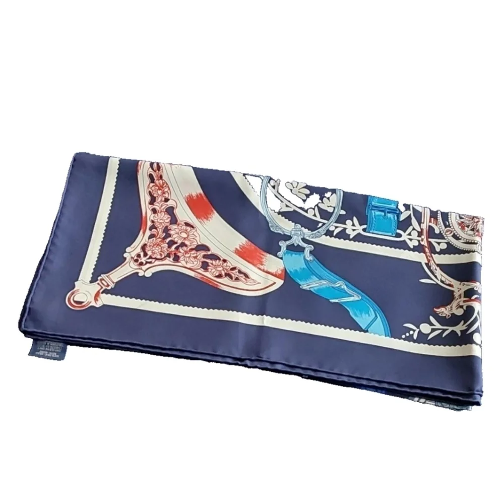HERMÈS _ PARIS ETRIERS Multicolored Silk Scarf - Picture 7 of 15